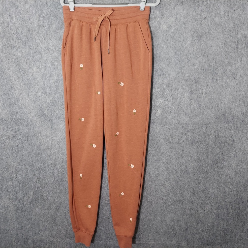 Old Navy Joggers S Tall Sweatpants Embroidery Floral Cottage Core Boho Festival - Picture 10 of 16
